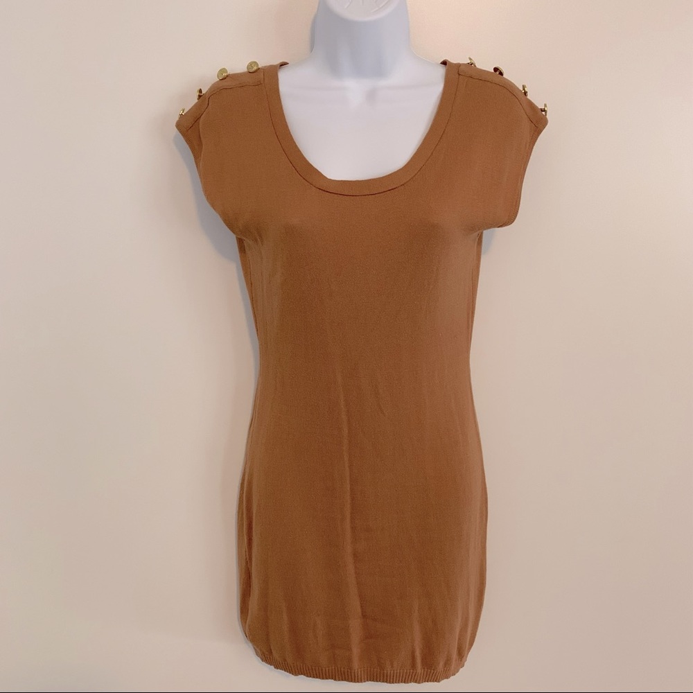 Tan Sweater Mini Dress